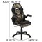 Emma and Oliver Gaming Desk and Racing Chair Set with Headphone Hook, and Monitor Stand